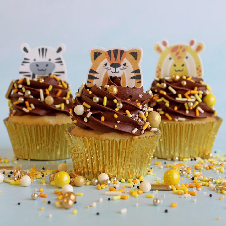 Wild Animal Edible Cupcake Toppers