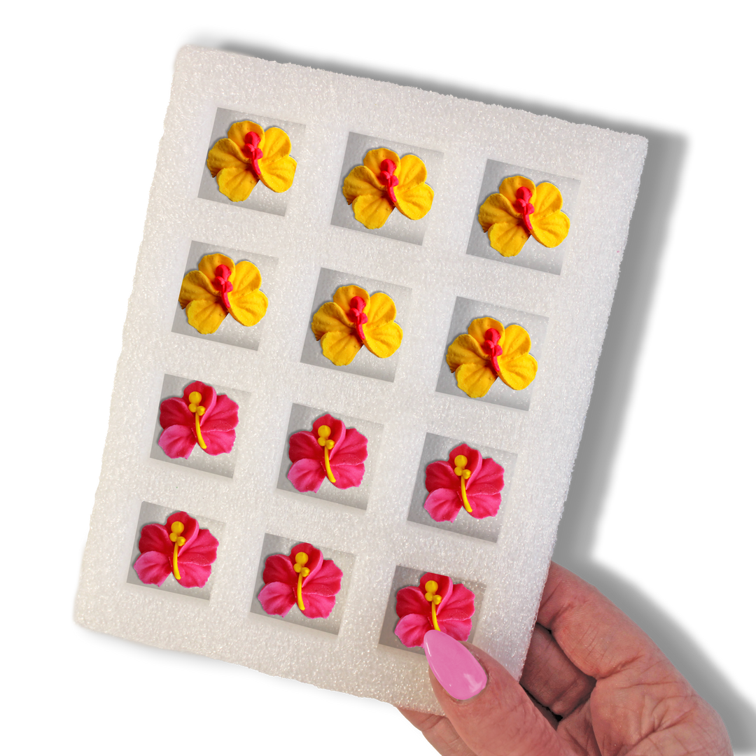 Royal Icing Hibiscus Assortment (12 ct)