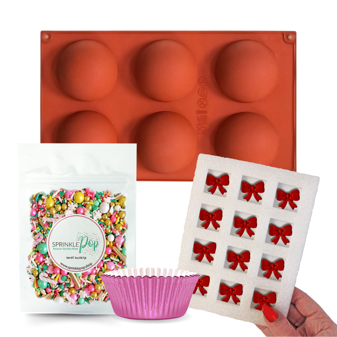 Pink Christmas Hot Cocoa Bomb Kit