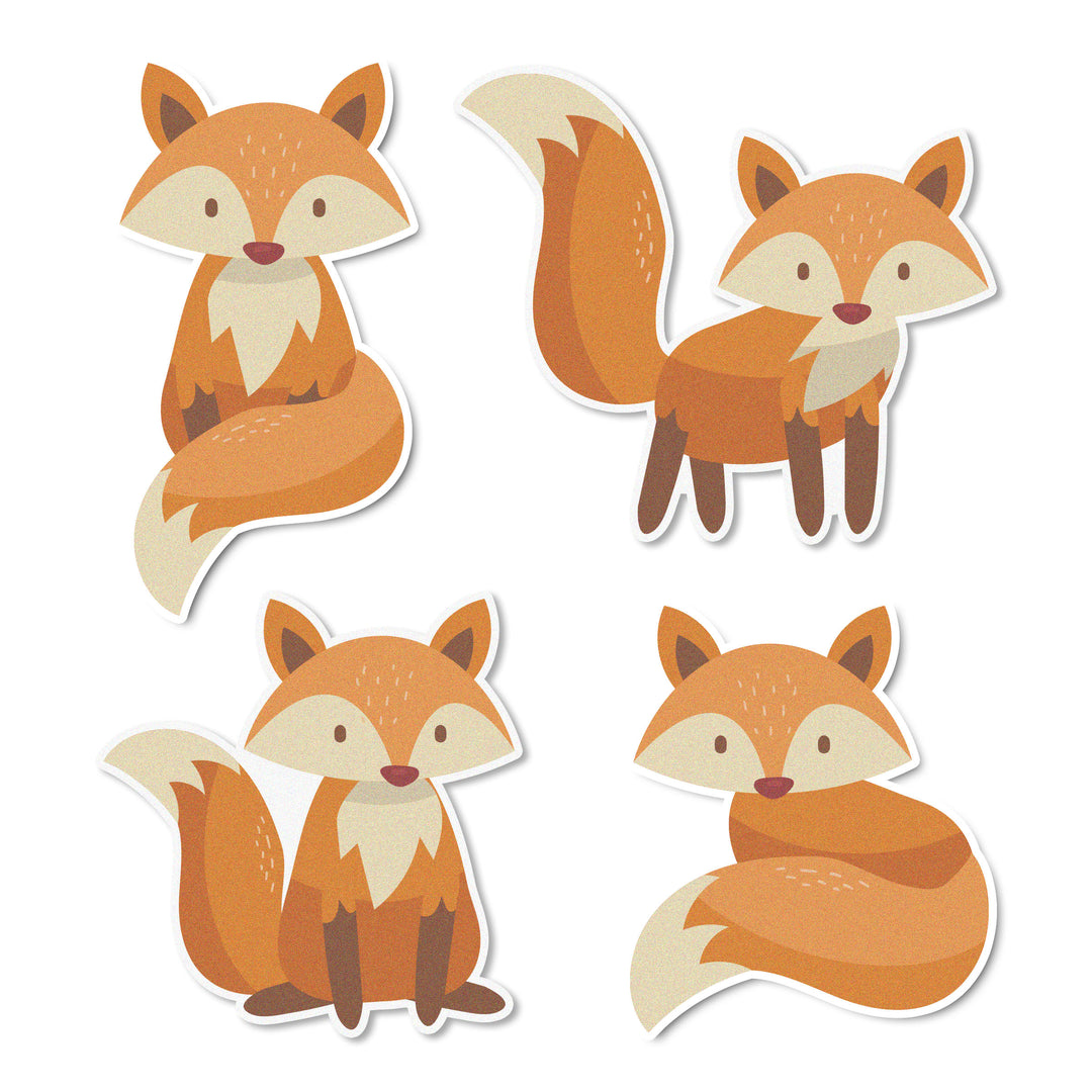 Fall Fox Cupcake Topper - Edible topper featuring a cute fox design for fall-themed cupcakes.