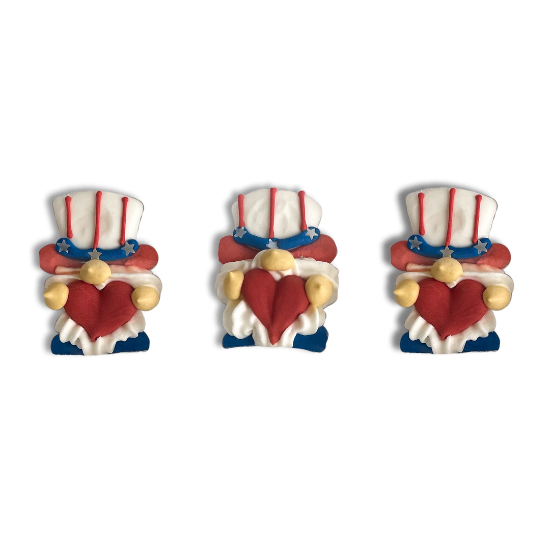 Patriotic Gnomes Royal Icing Decs (Set of 12)