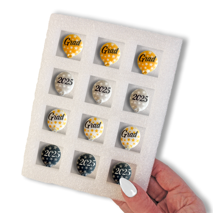 Royal Icing Graduation Balloon Assortment (12ct)