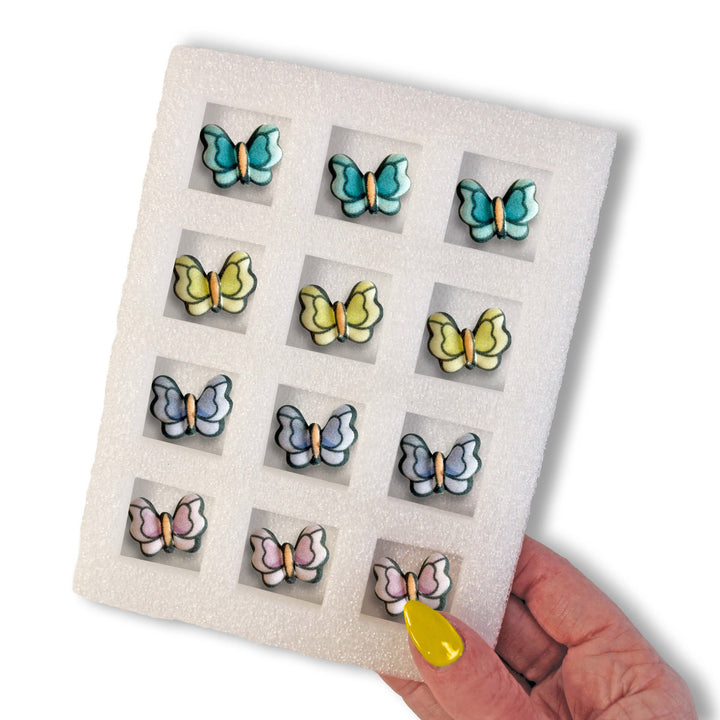 Royal Icing Stained Glass Butterfly Assortment (36ct)