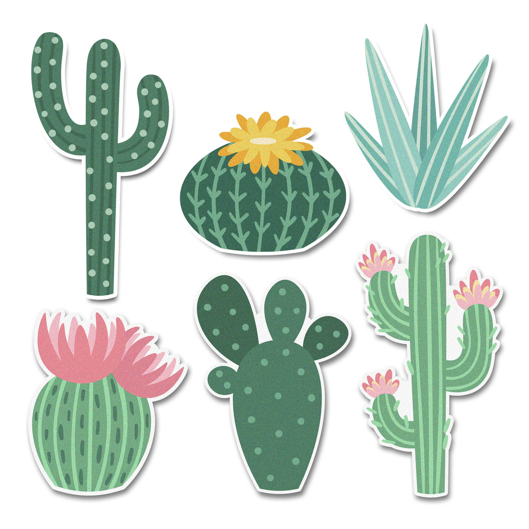 Image of Succulents Cupcake Toppers placed on a cupcake with colorful frosting, showcasing their intricate designs and vibrant colors.