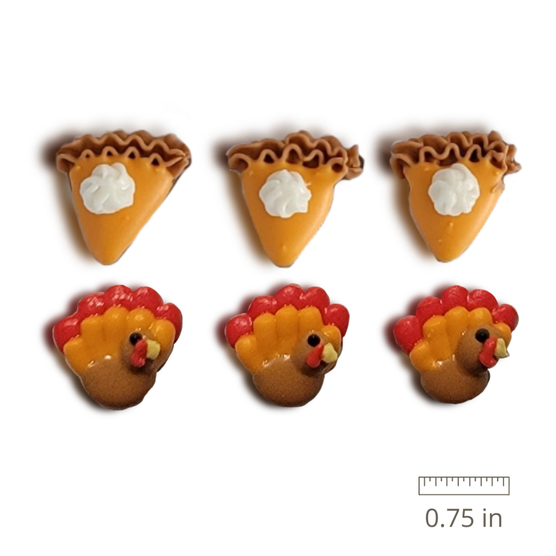Royal Icing Turkeys & Pumpkin Pies (36ct)