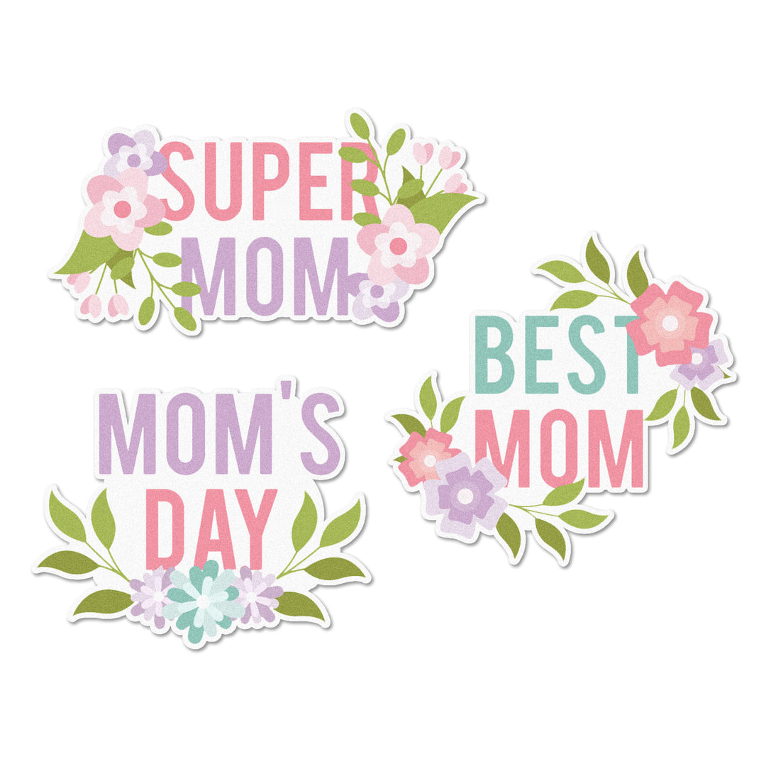 Mother's Day Floral Edible Cupcake Toppers
