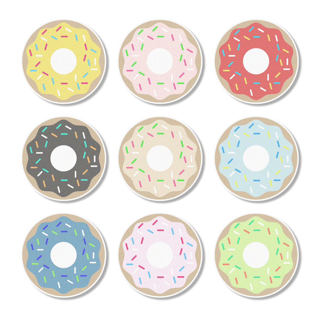 Donut Assortment Edible Cupcake Toppers