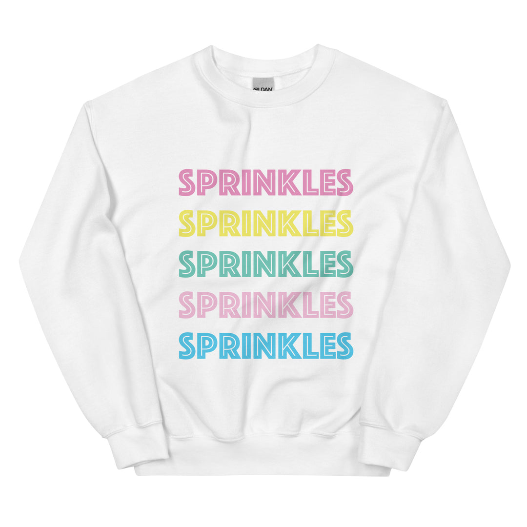 White Rainbow "Sprinkles" Bestie Sweatshirt
