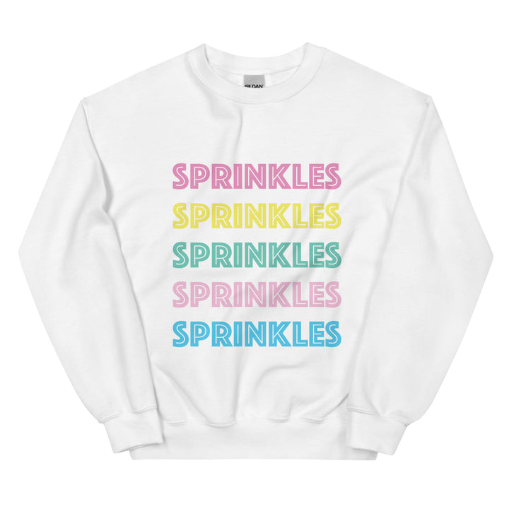 White Rainbow "Sprinkles" Bestie Sweatshirt