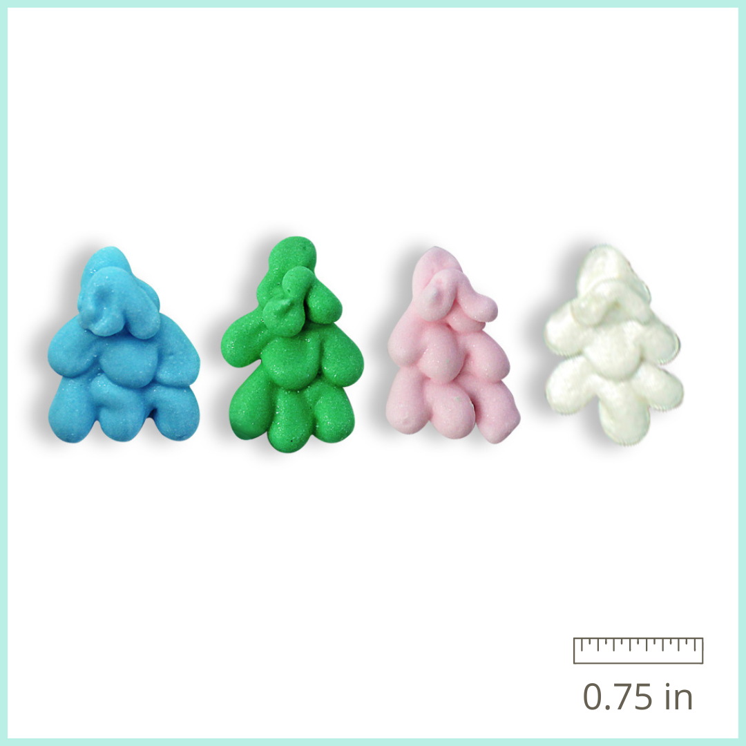 Royal Icing Pastel Christmas Trees (12ct)