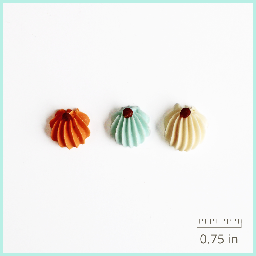 Royal Icing Blue, Cream & Orange Pumpkins (36ct)