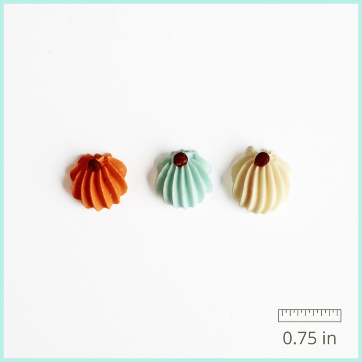 Royal Icing Blue, Cream & Orange Pumpkins (36ct)