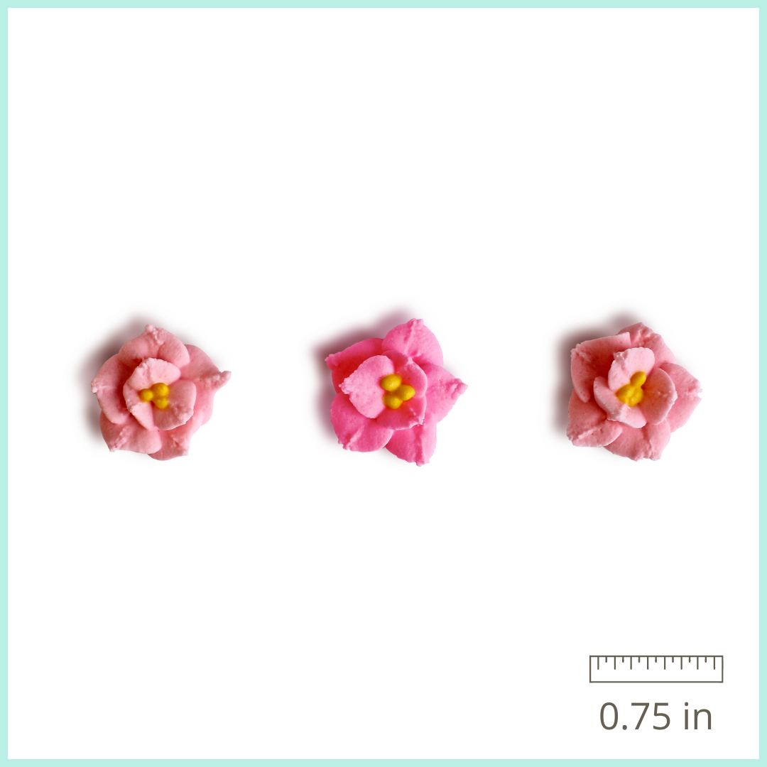 Royal Icing Pink Poinsettias (12ct)