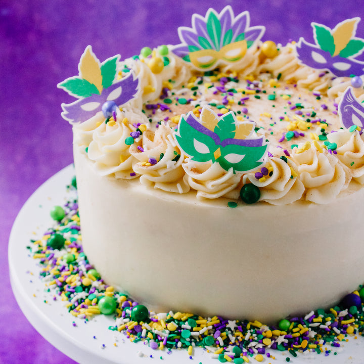 Mardi Gras Masks Edible Cupcake Toppers