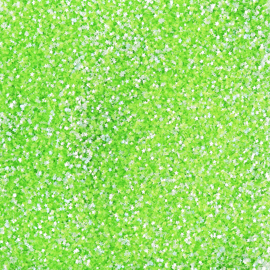 Lime green glittery sugar