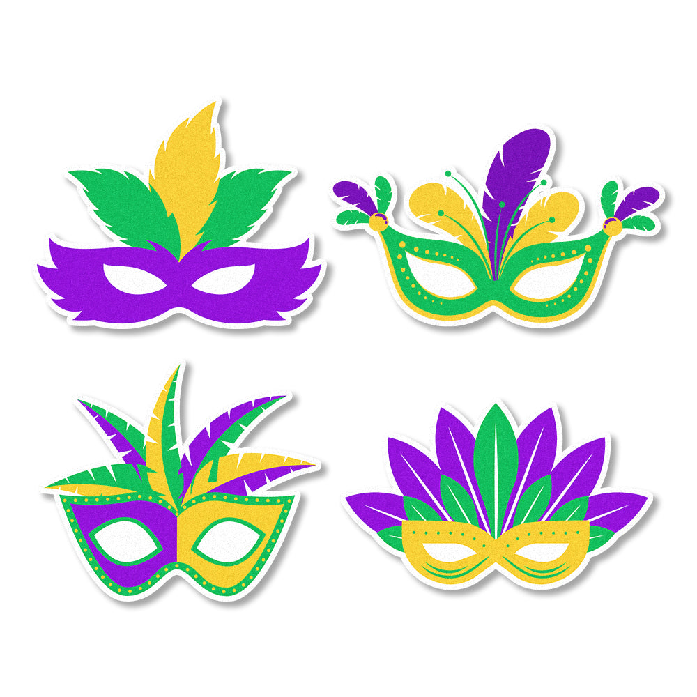 Mardi Gras Masks Edible Cupcake Toppers