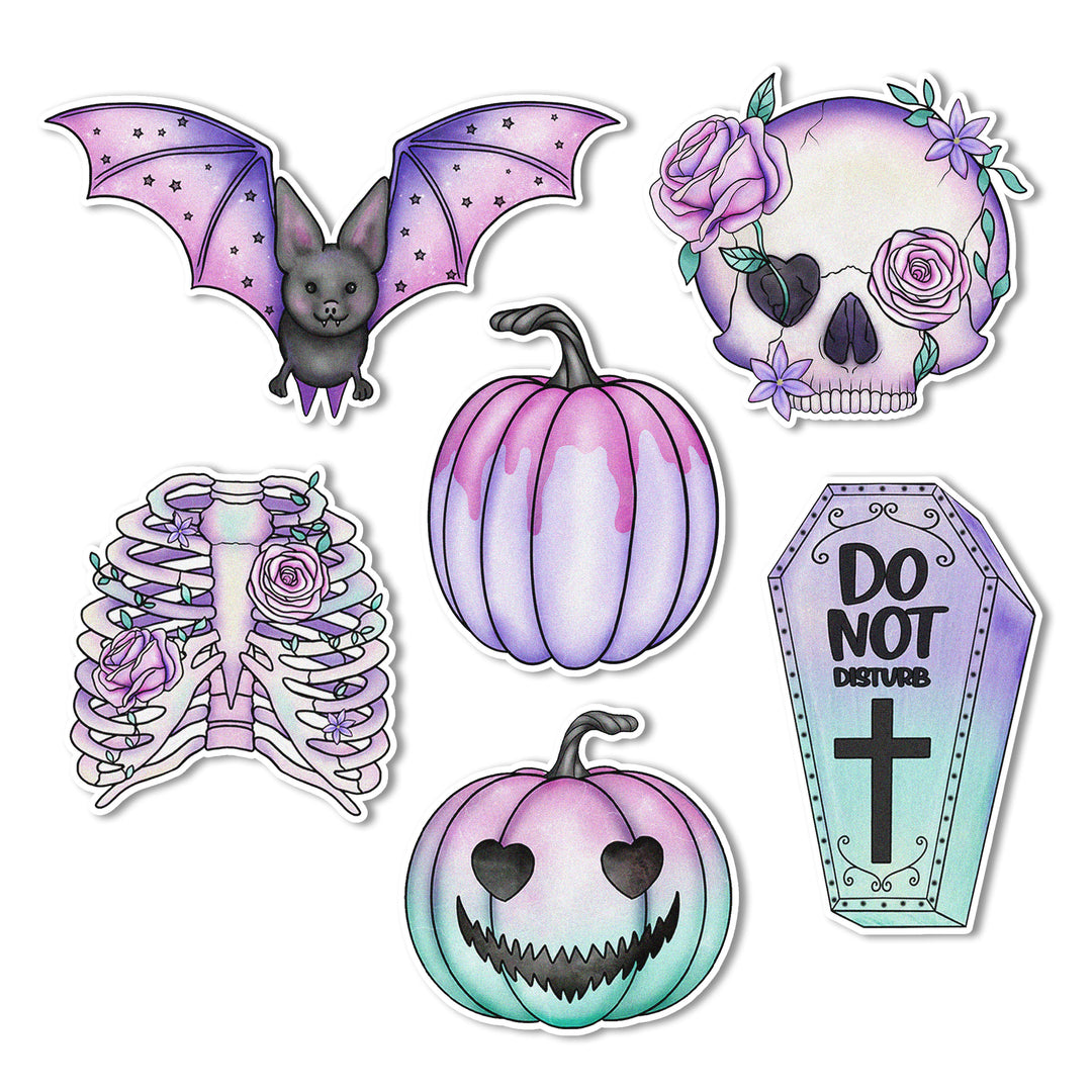 Pastel Goth Edible Cupcake Toppers