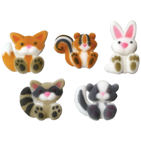 Woodland Animals Pressed Sugar Decorations