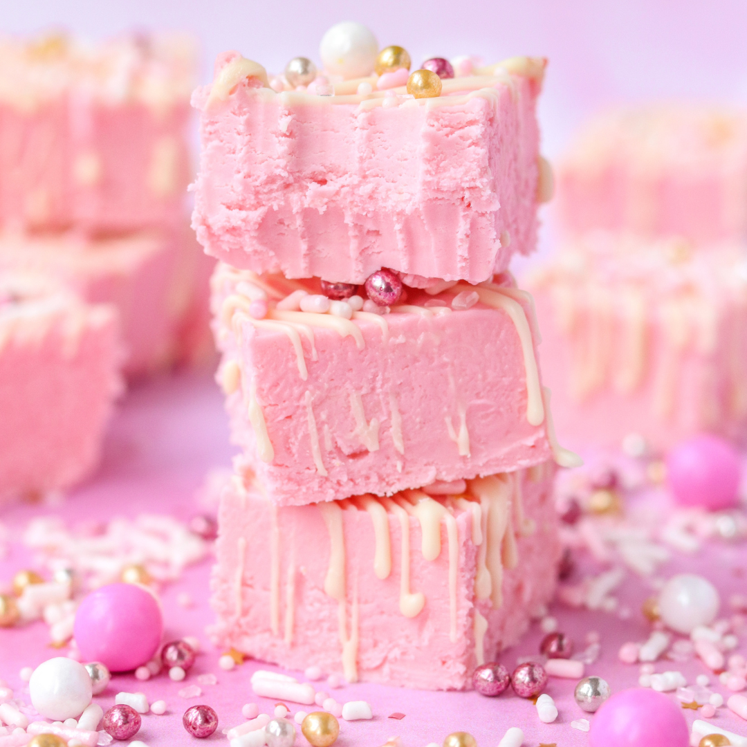 Pink Velvet Fudge