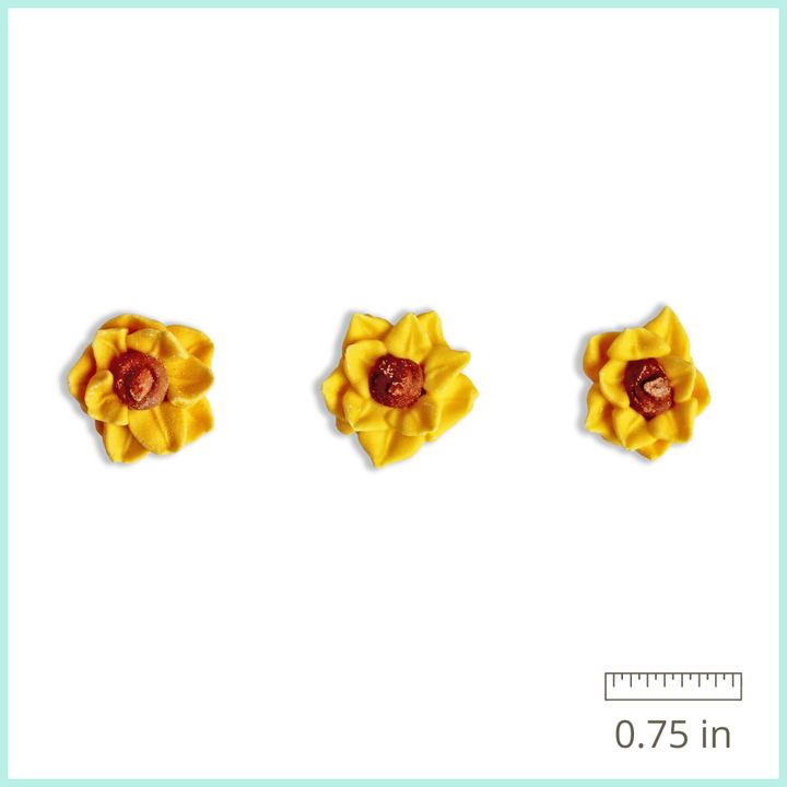 Royal Icing Sunflowers (12ct)