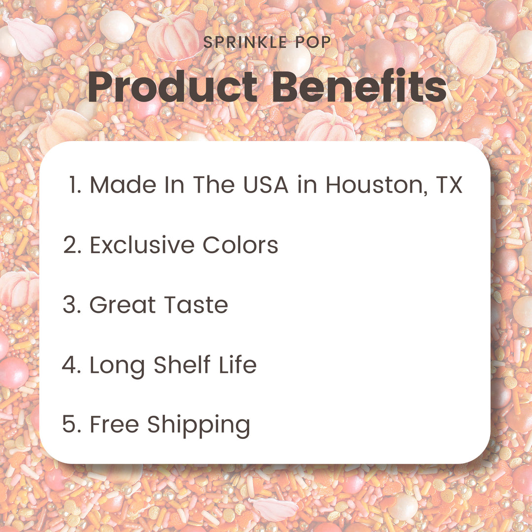Rose Gold Pumpkin Sprinkle Mix