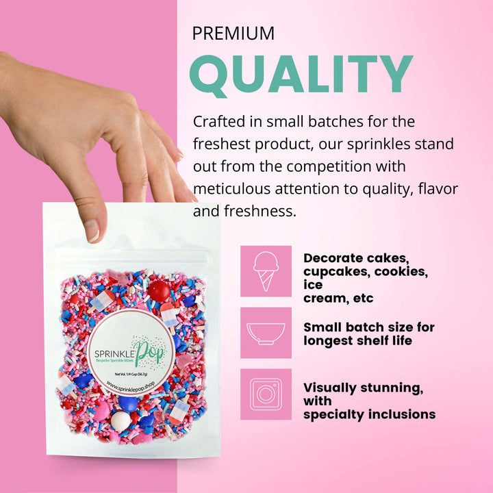 Pink Patriotic Sprinkle Mix