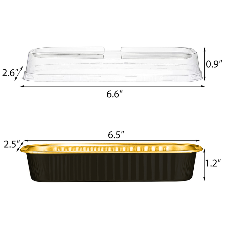 Black & Gold Narrow Pan with Lid