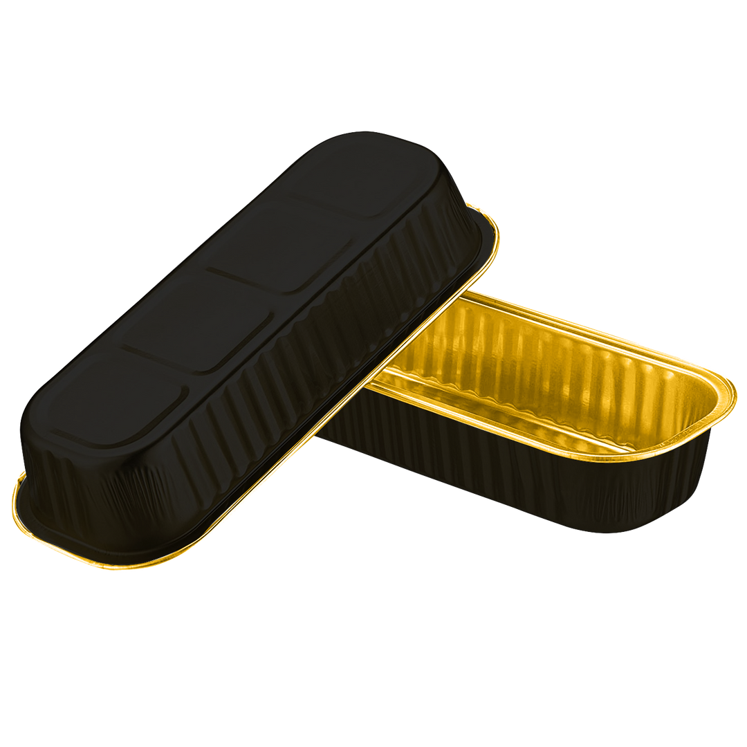 Black & Gold Narrow Pan with Lid