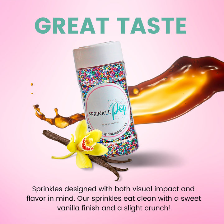 Cool Rainbow Nonpareil Sprinkle Mix