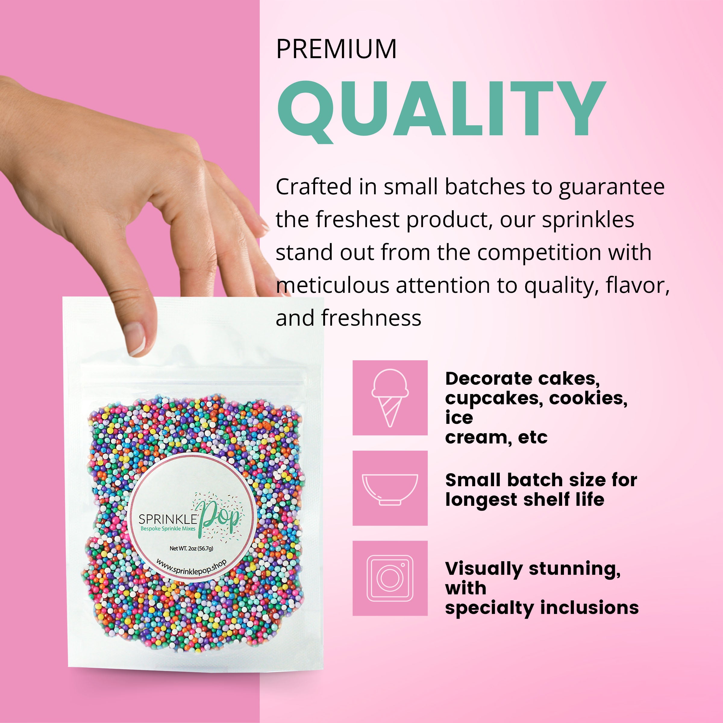 Cool Rainbow Nonpareil Sprinkle Mix – Sprinkle Pop