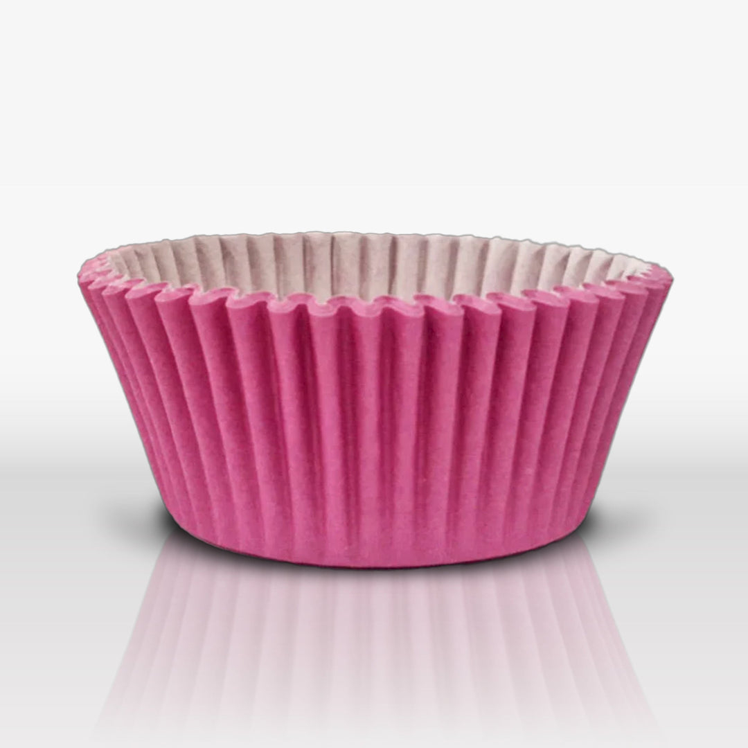 Set of 24 Fuchsia Matte Cupcake Liners for DIY baking and cake decorating.