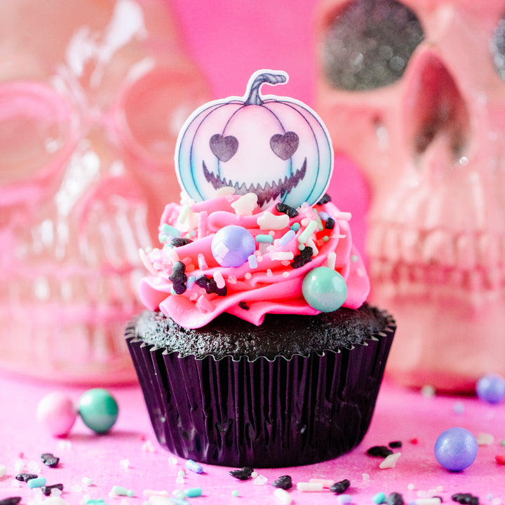 Pastel Goth Edible Cupcake Toppers