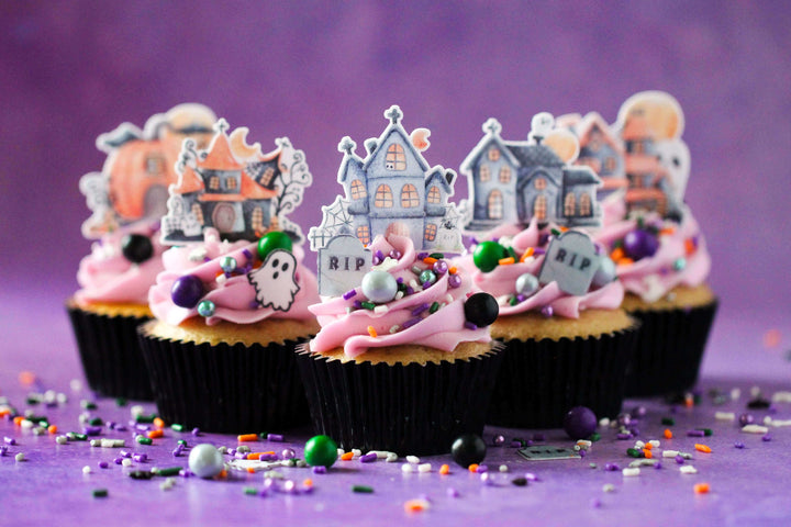 Haunted House Edible Cupcake Toppers