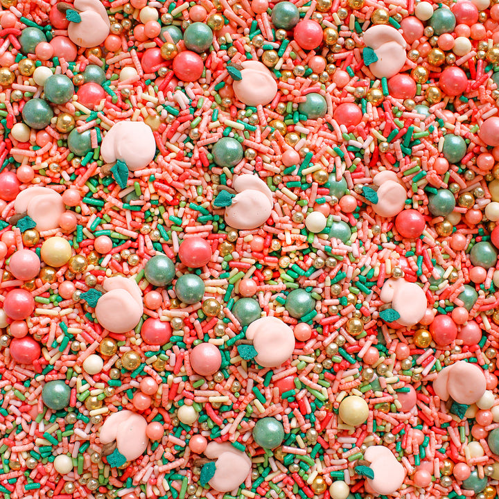 Elevate your baked goods with our Just Peachy Sprinkle Mix. Ideal for decorating cakes, cookies, and cupcakes.