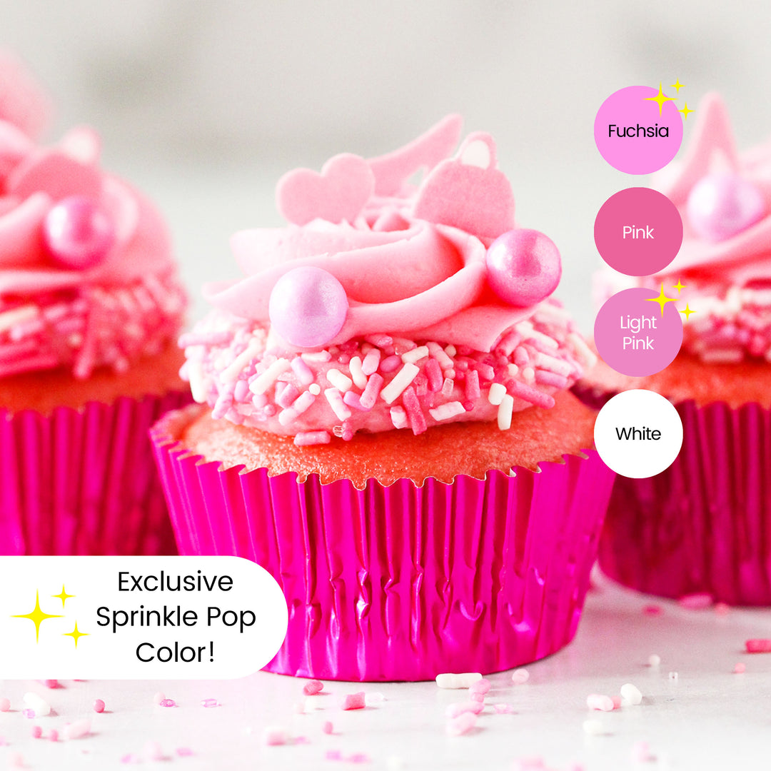 Cupcake: Pink & Multi-Color Happy Birthday Nipple Pasties