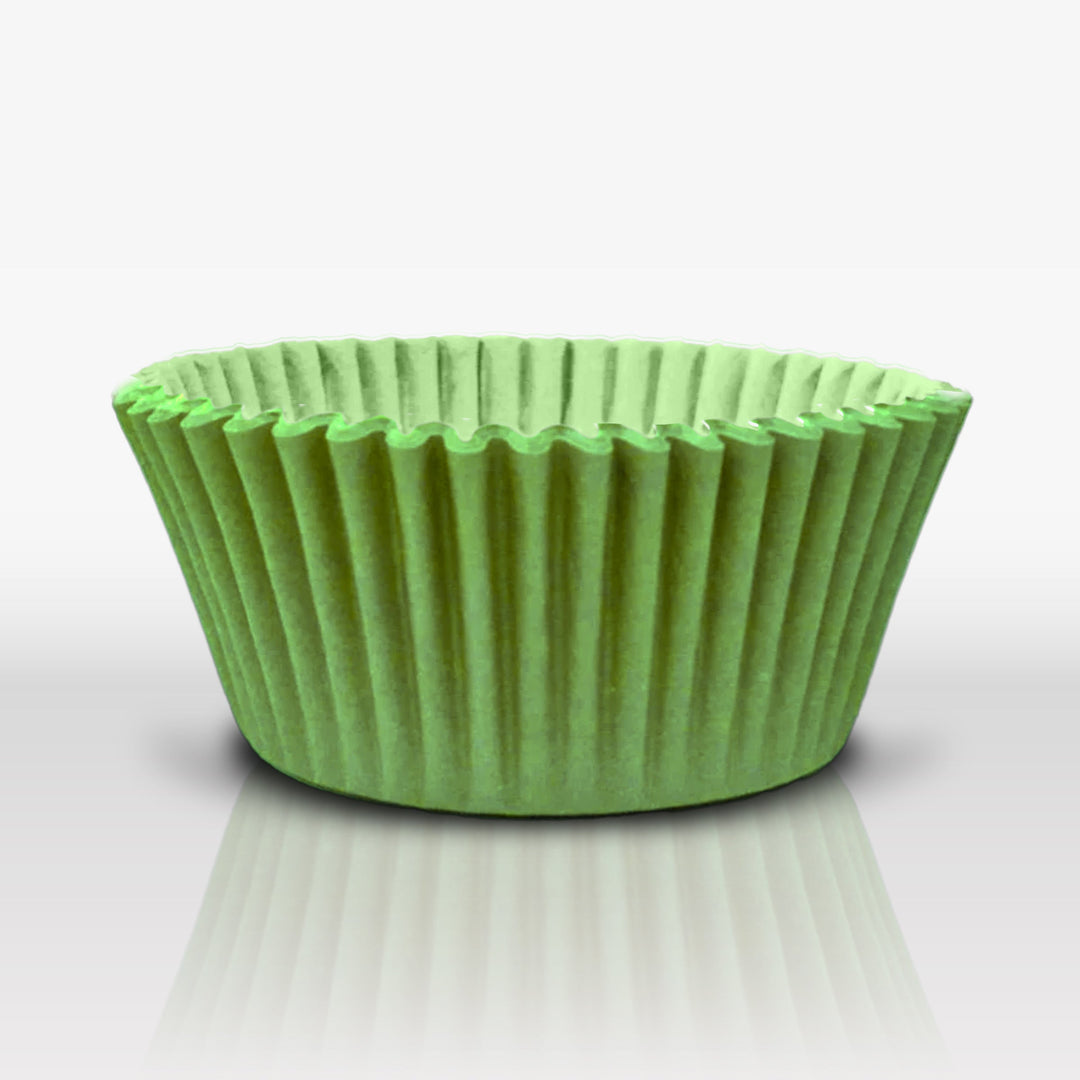 Set of 24 Lime Green Cupcake Liners for DIY baking and cake decorating.