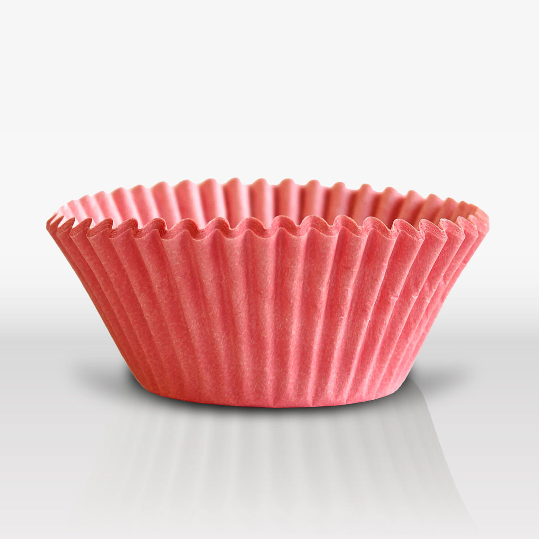 Set of 24 Light Pink Matte Cupcake Liners for DIY baking and cake decorating.