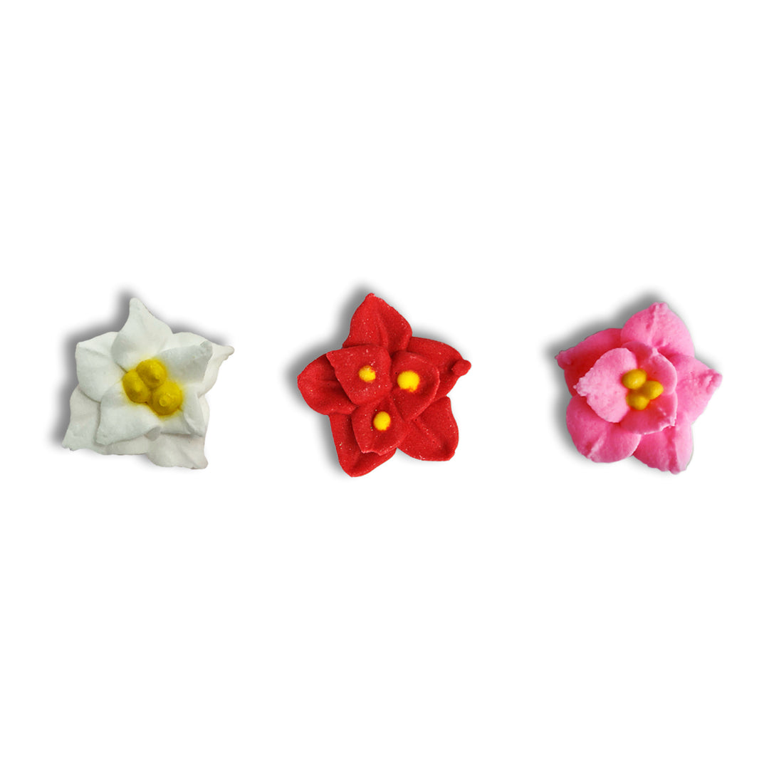 Royal Icing Assorted Poinsettias (12ct)