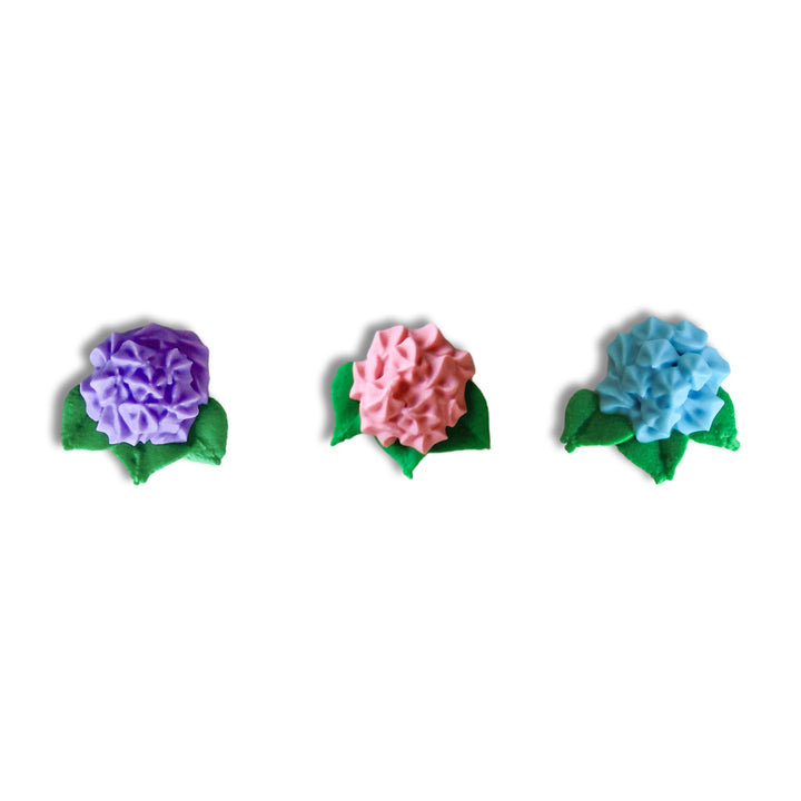 Hydrangeas Royal Icing Decs (Set of 36)