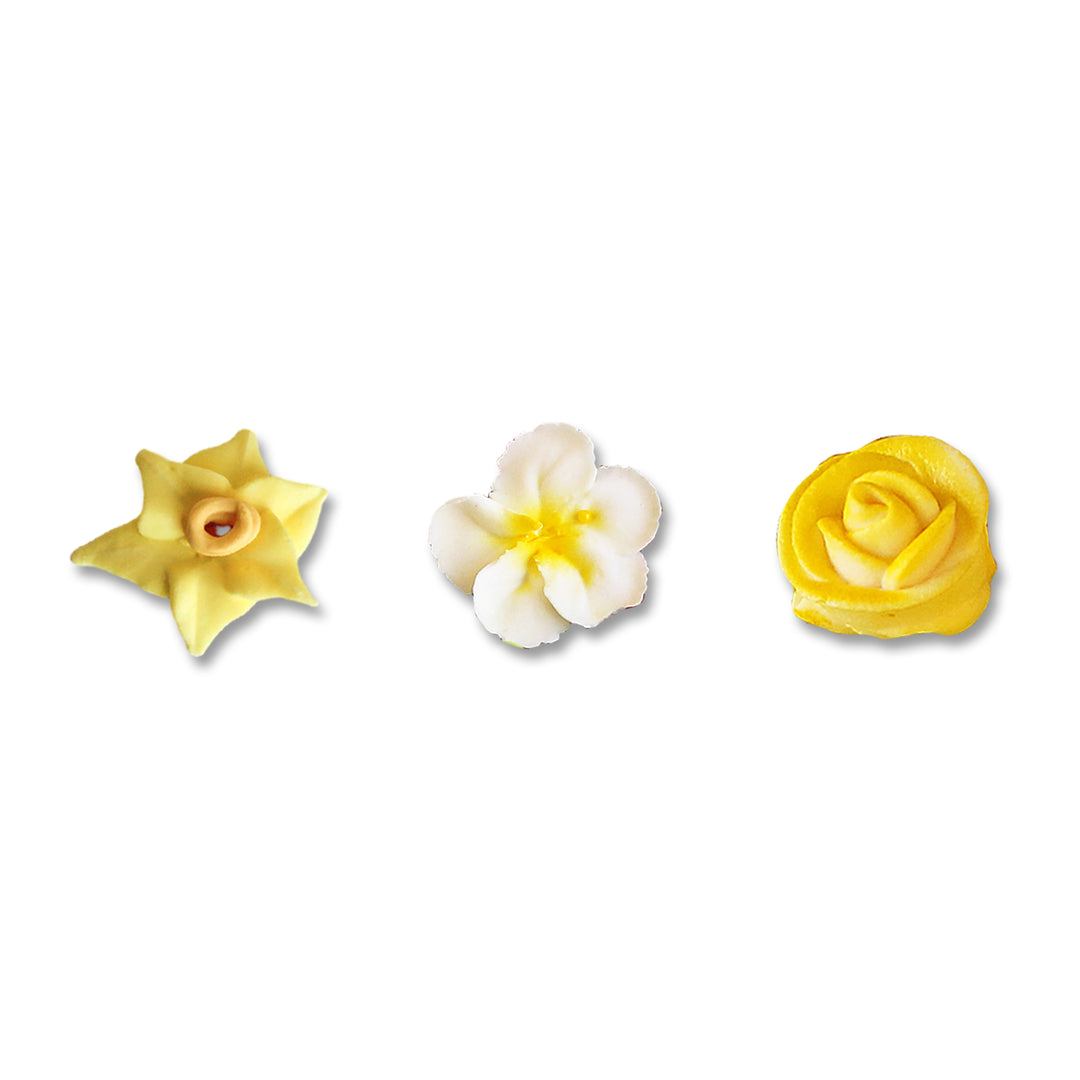 Yellow Bouquet Royal Icing Decs (12 Ct)