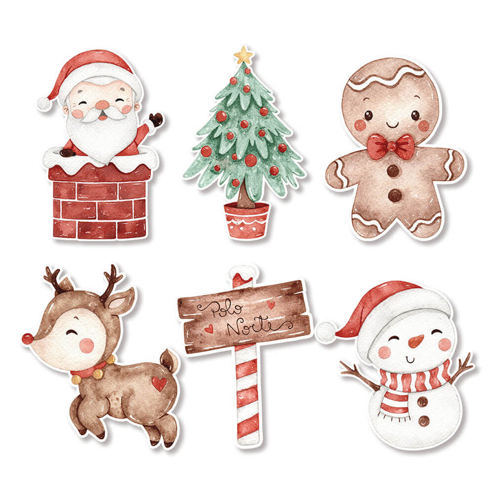 Sweet Christmas Edible Cupcake Toppers