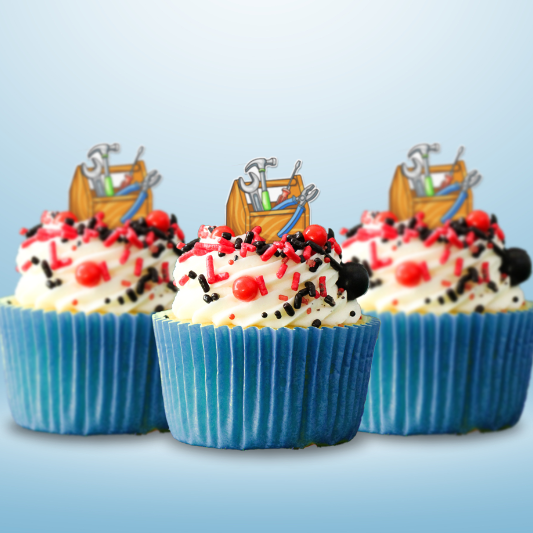 Toolbox Edible Cupcake Toppers