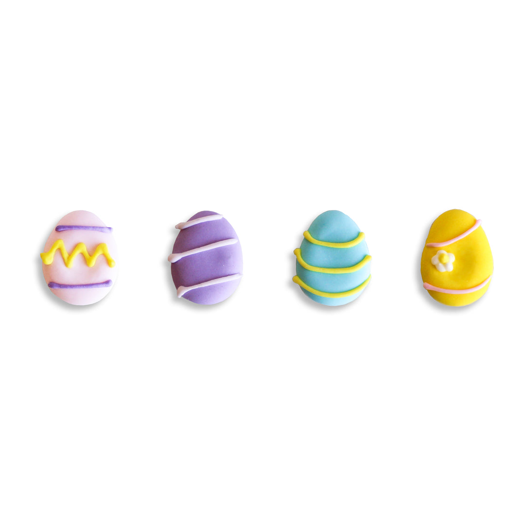 Easter Egg Assortment Royal Icing Decs (Set of 12)