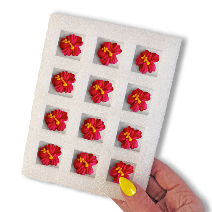 Royal Icing Hibiscus (12 ct)