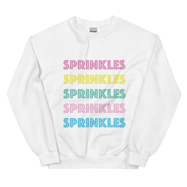 White Rainbow "Sprinkles" Bestie Sweatshirt