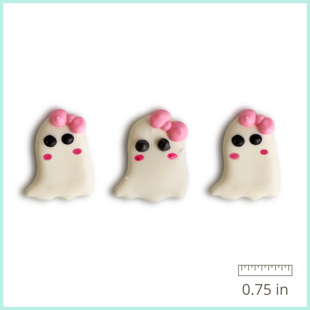 Royal Icing Ghosts with Bows (12 ct)