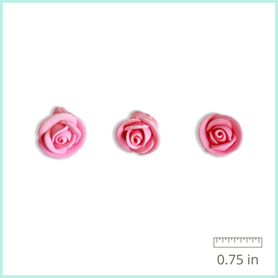 Royal Icing Pink Roses (24ct)