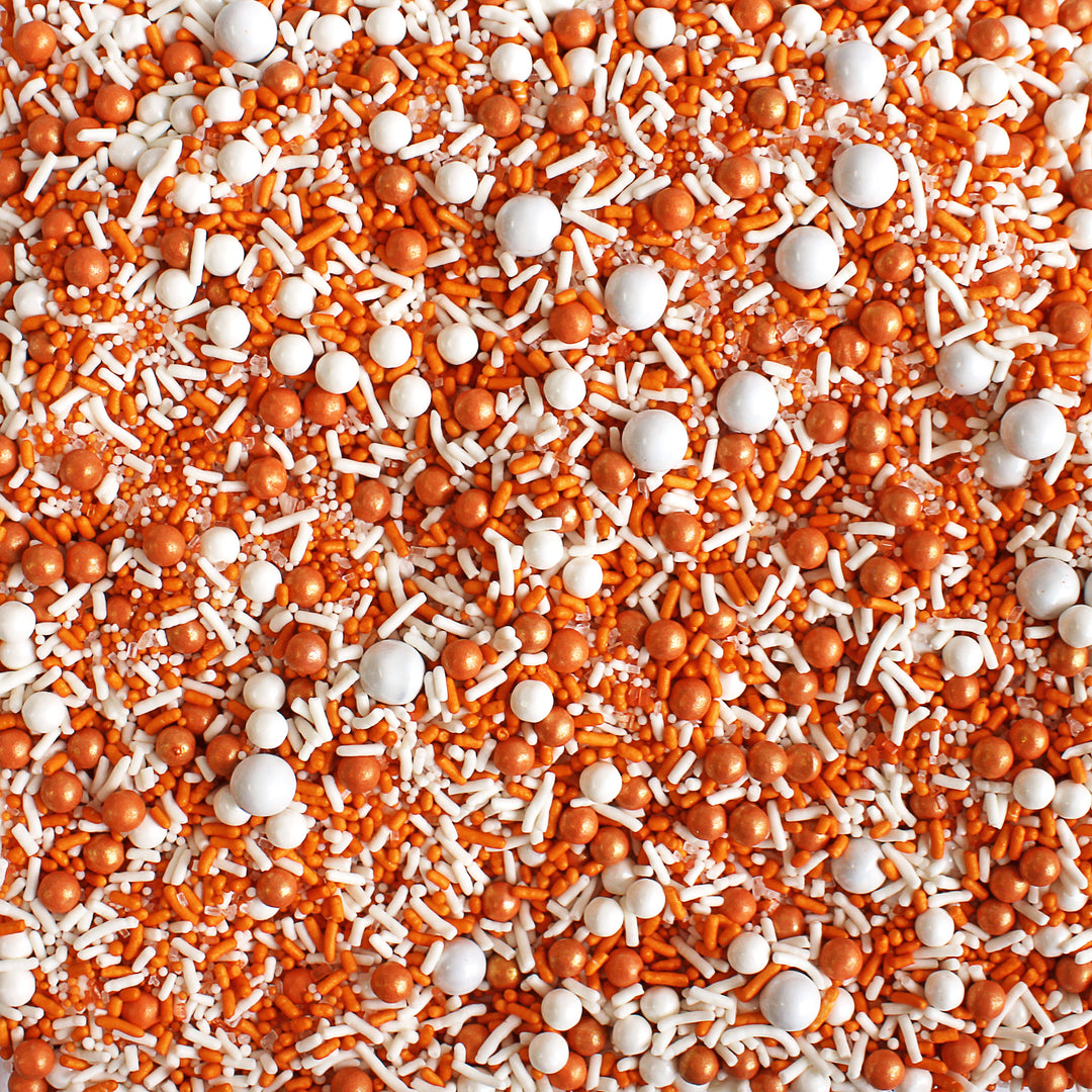 Burnt Orange & White Sporty Sprinkles