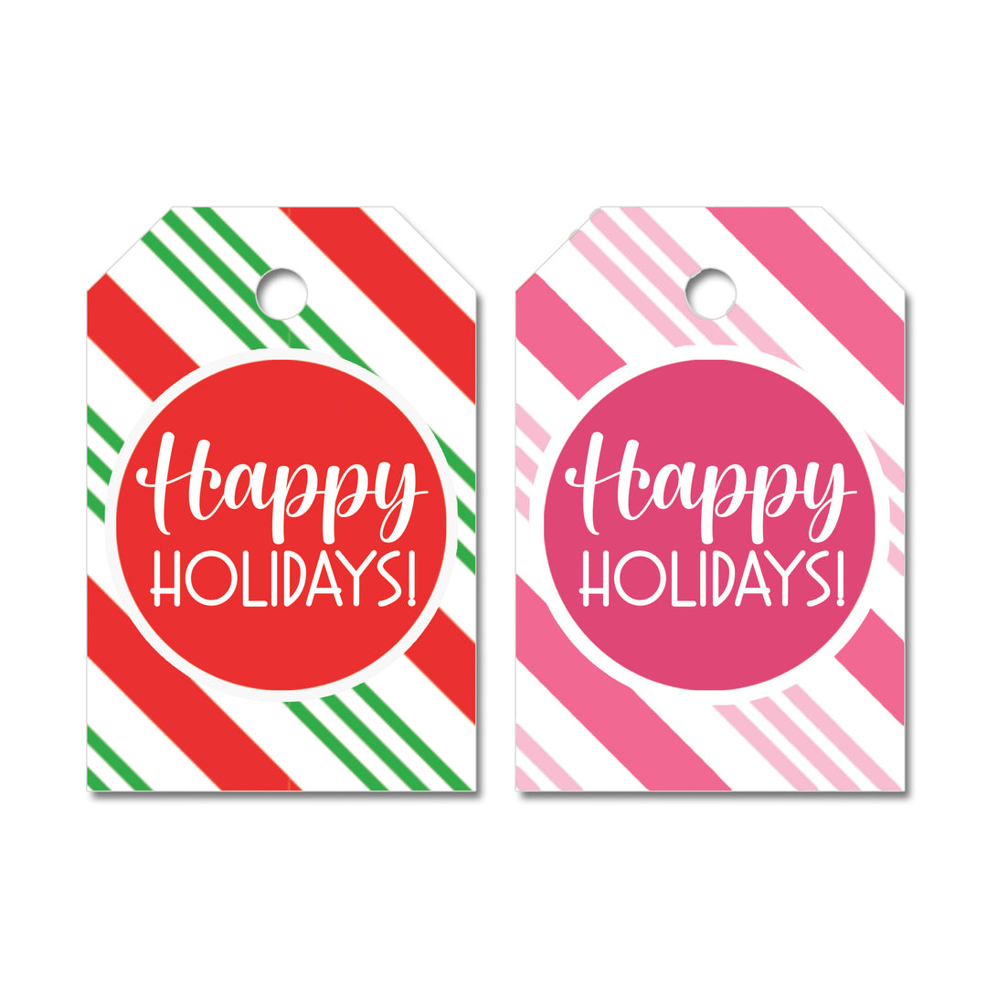 Free Holiday Candy Cane Tags - Ready To Print