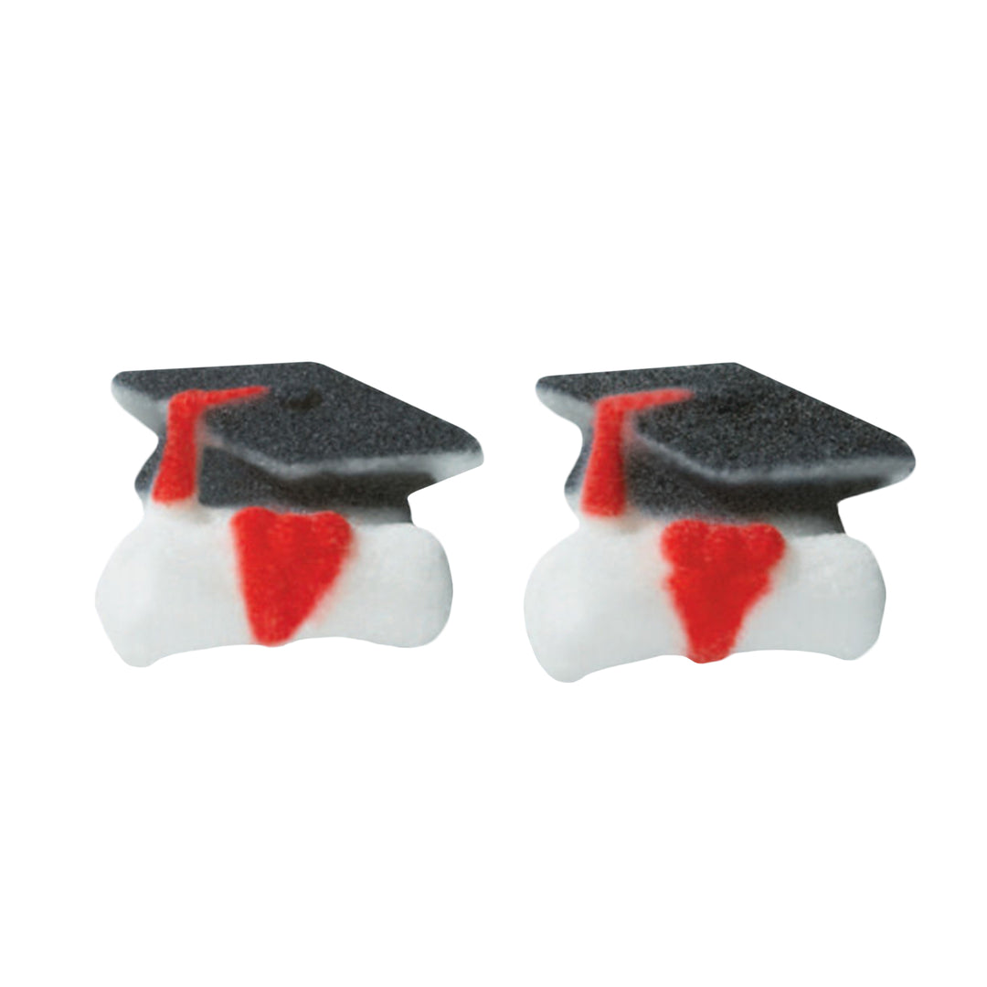 Cap & Scroll Graduation Pressed Sugar Decorations